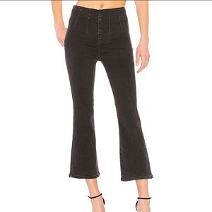 Free people black pull on jeans